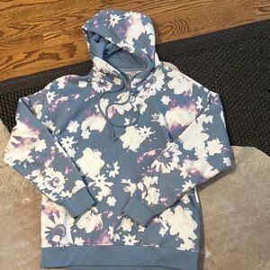 Adidas Original Faded Floral Patterned Hoodie Relaxed Fit